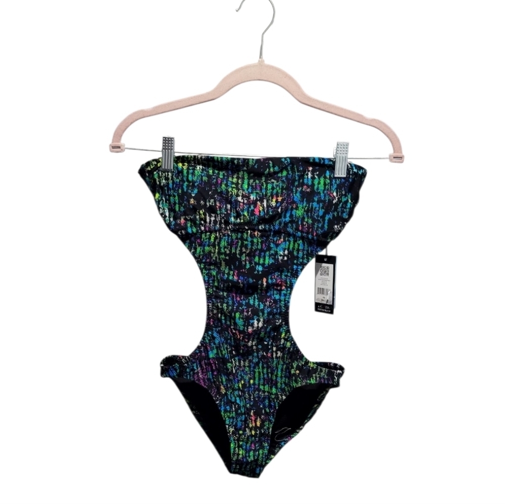 New Derek Lam Nightshade Multi Color Monokini Swimsuit - Picture 2 of 9